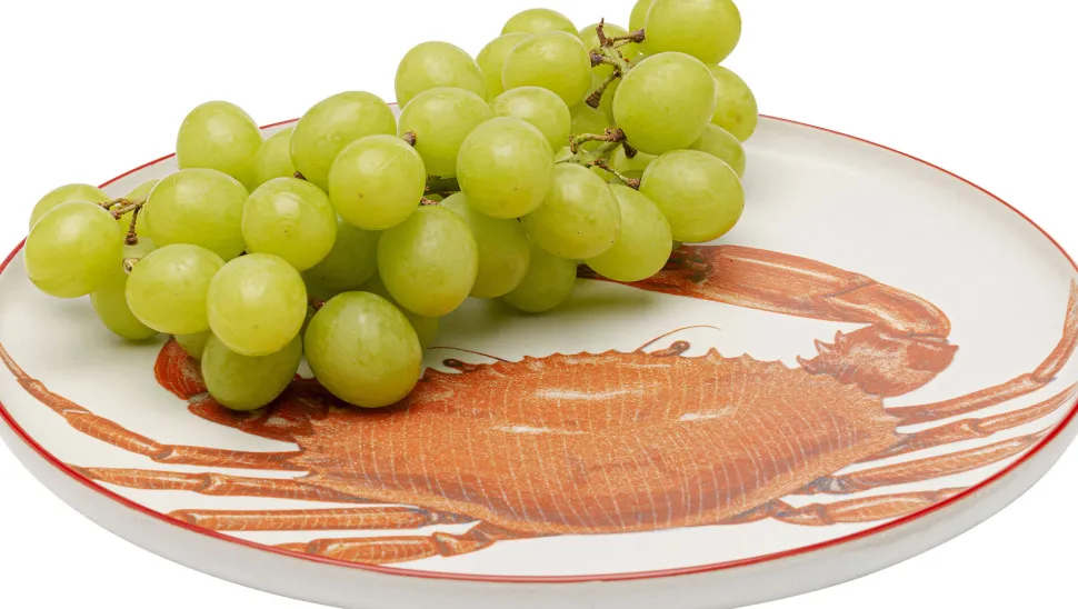 Teller Crabes Rot Ø27cm Sortiert