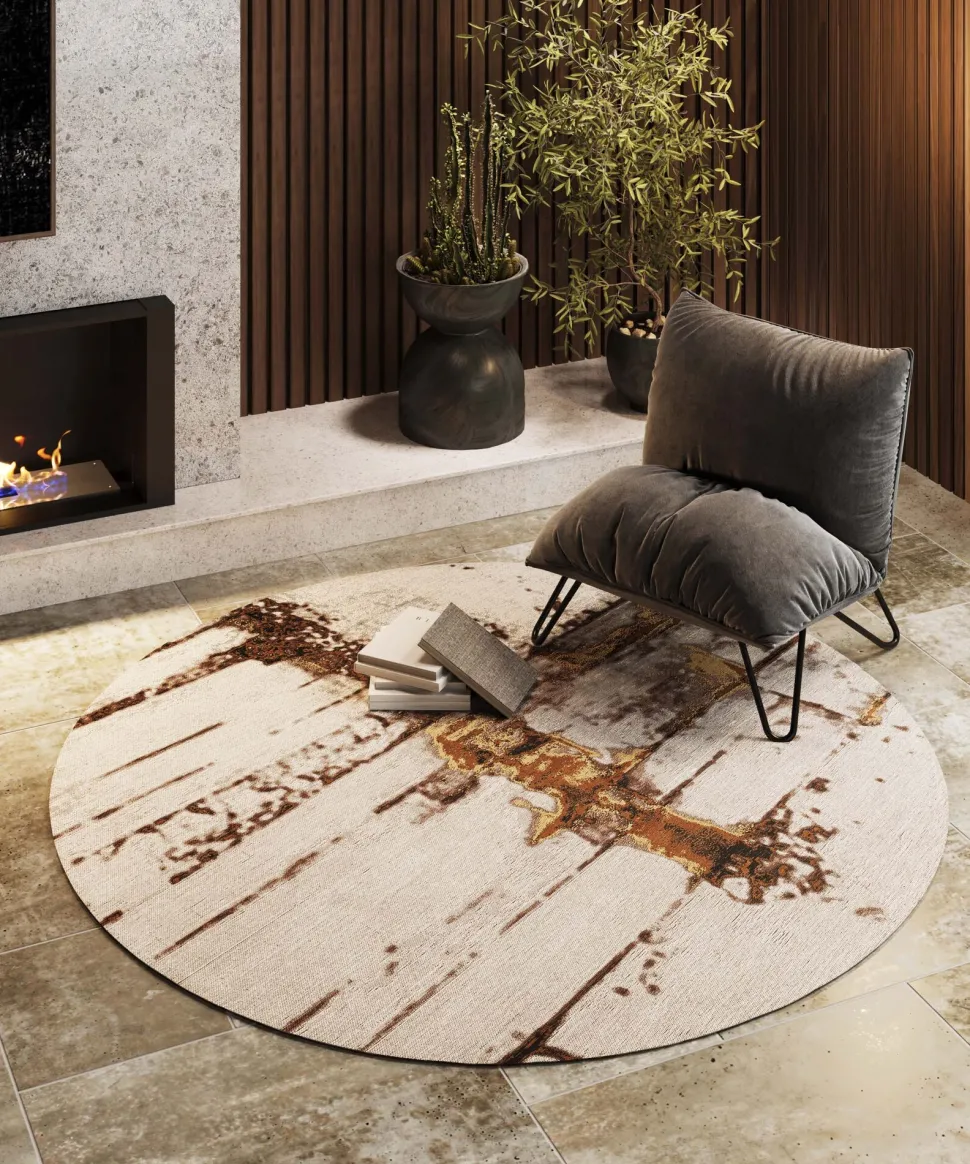 Teppich Abstract Grey Line Ø200cm