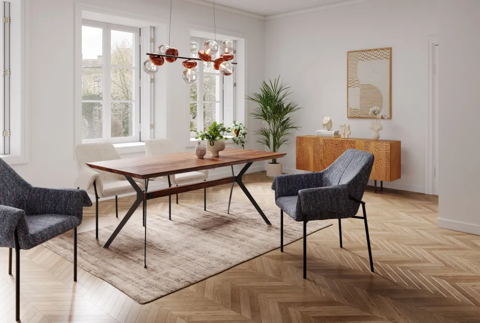 Tisch Downtown Walnuss 180x90cm