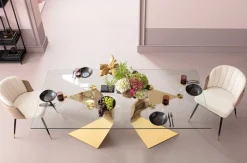 Tisch Gloria Gold 100x200cm