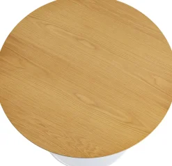 Tisch Invitation Set Eiche Weiß Ø90cm