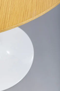 Tisch Invitation Set Eiche Weiß Ø90cm