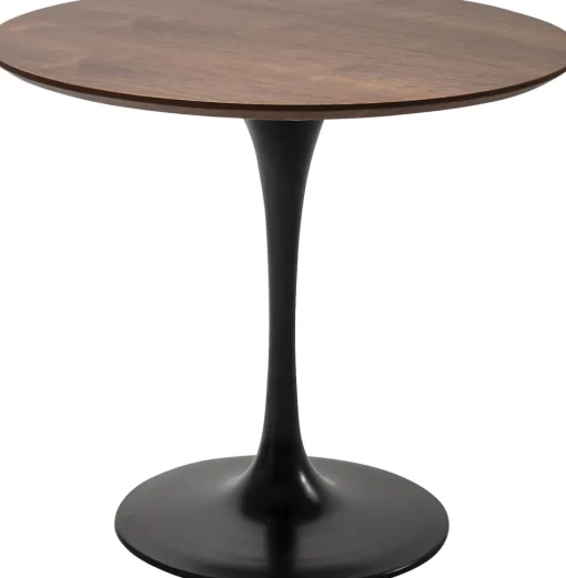 Tisch Invitation Set Walnuss Schwarz Ø90cm