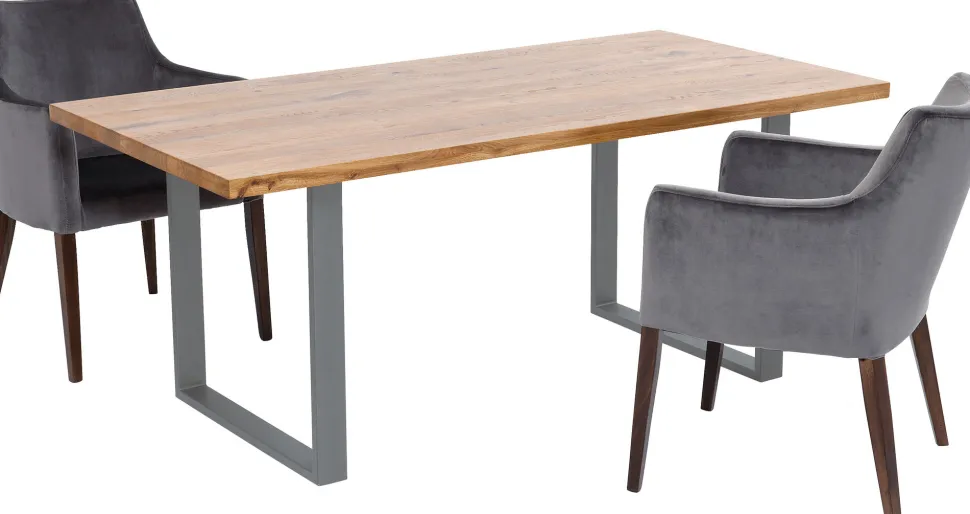 Tisch Jackie Eiche Rohstahl 200x100