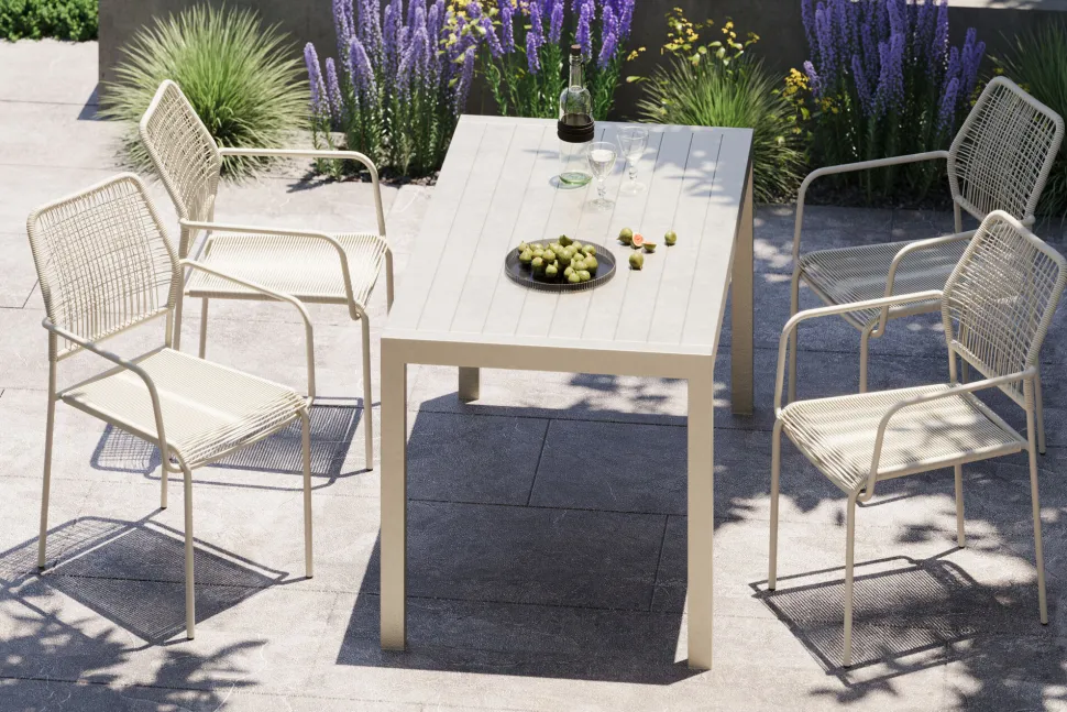 Tisch Madagascar Grau 80x140cm