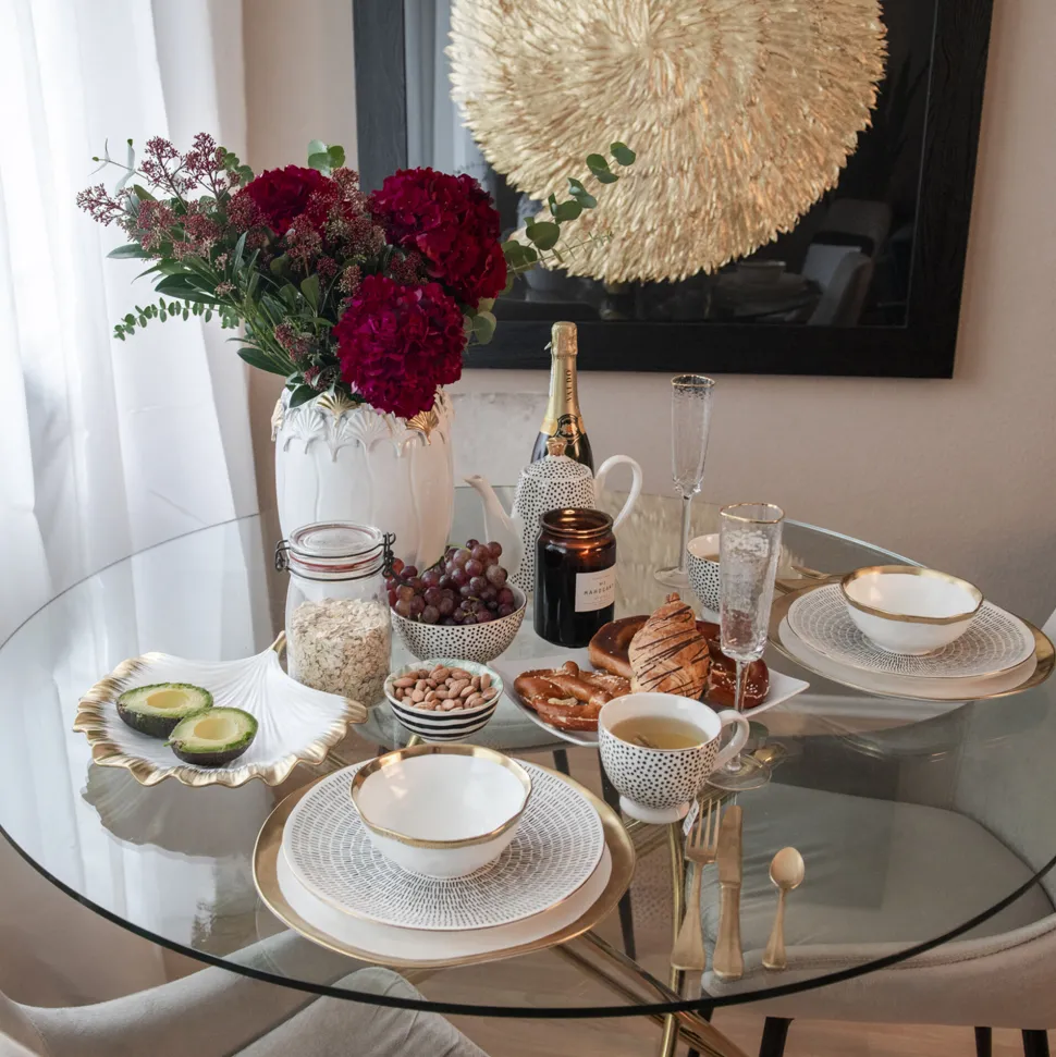 Tisch Molekular Gold Ø120cm