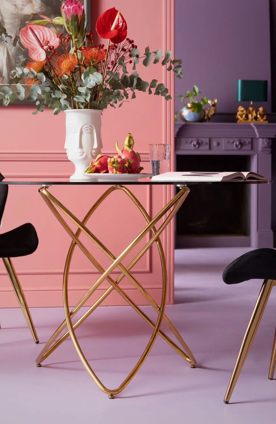 Tisch Molekular Gold Ø120cm