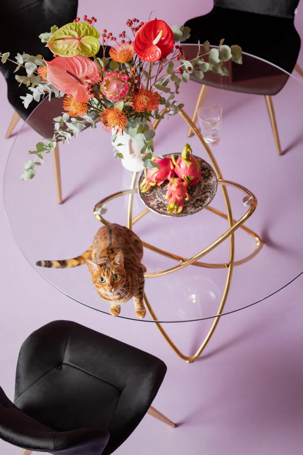 Tisch Molekular Gold Ø120cm