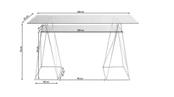 Tisch Polar Chrom 8 mm ESG