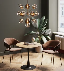 Tisch Schickeria Eiche Schwarz Ø80cm