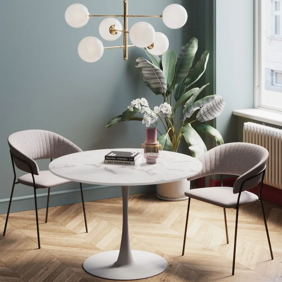 Tisch Schickeria Marmor Weiß Ø110cm