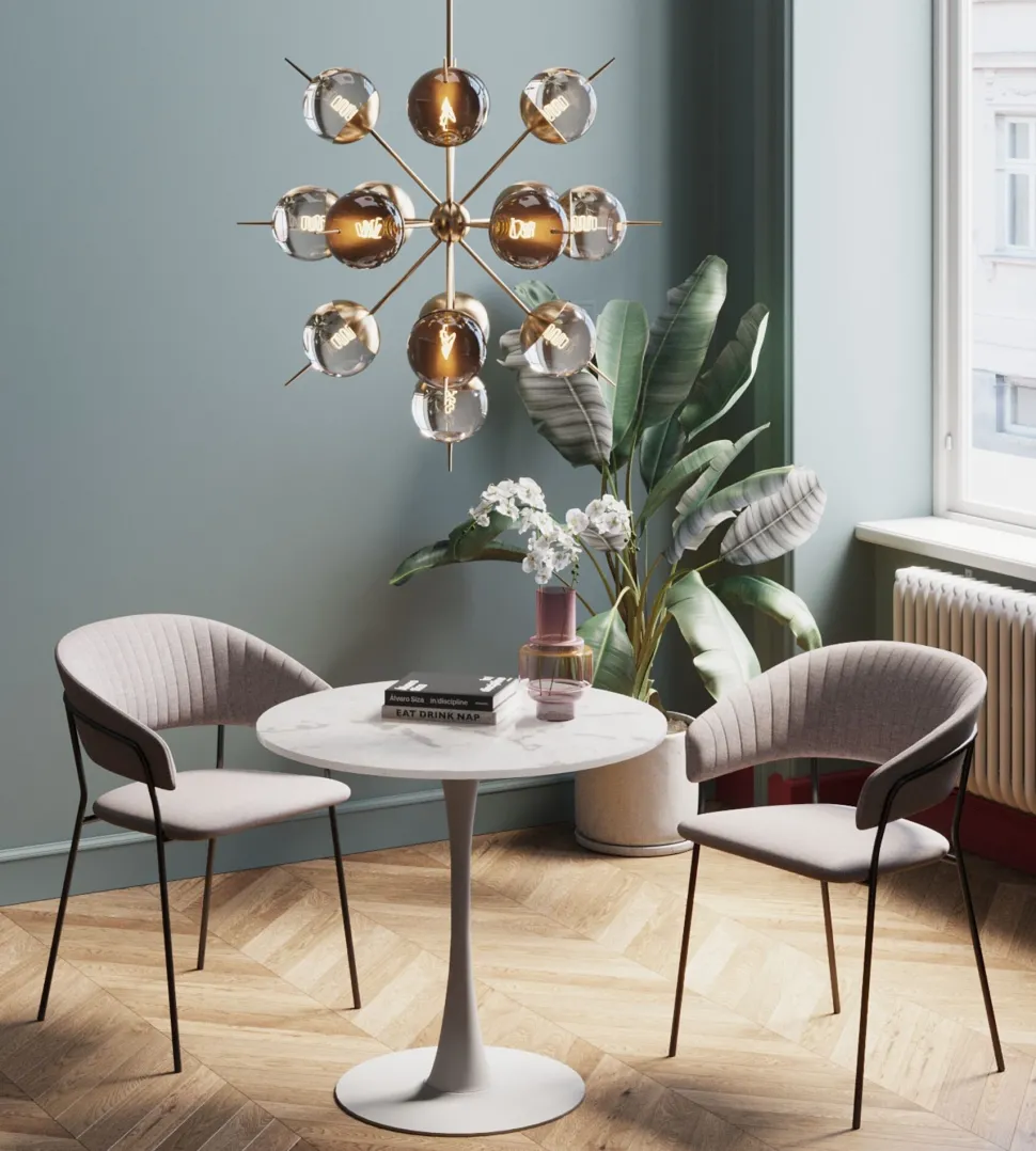 Tisch Schickeria Marmor Weiß Ø80cm