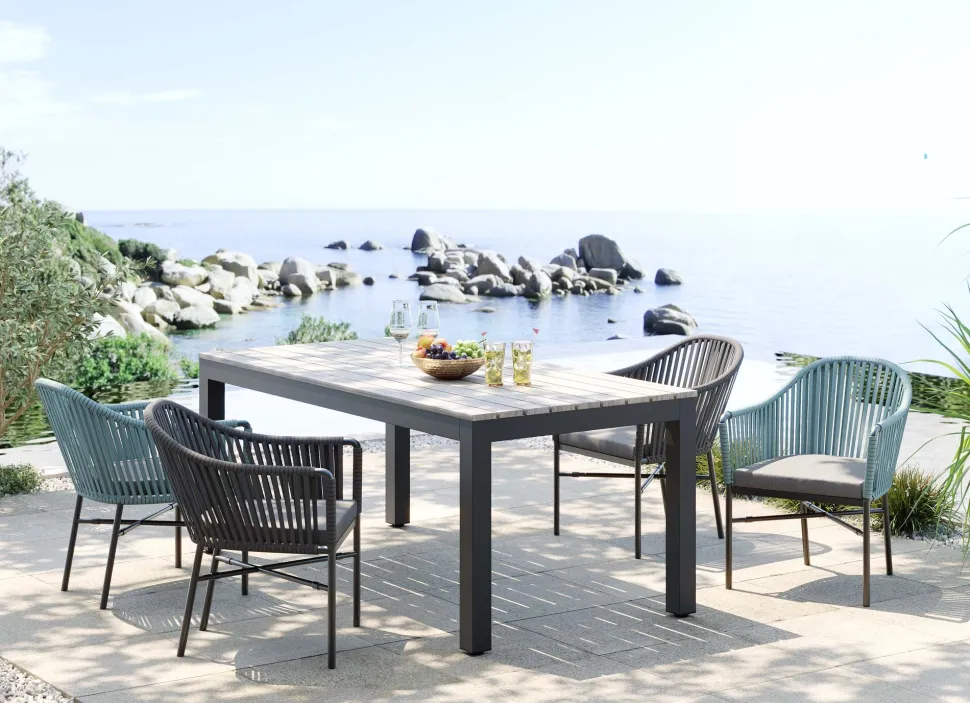 Tisch Sorrento Grau180x90cm