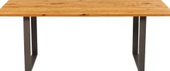 Tisch Symphony Eiche Rohstahl 180x90