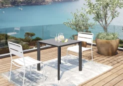 Tisch Twist Schwarz 80x80cm