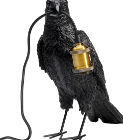 Tischleuchte Animal Crow Matt Schwarz 34cm