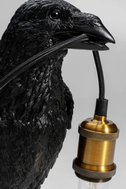 Tischleuchte Animal Crow Matt Schwarz 34cm