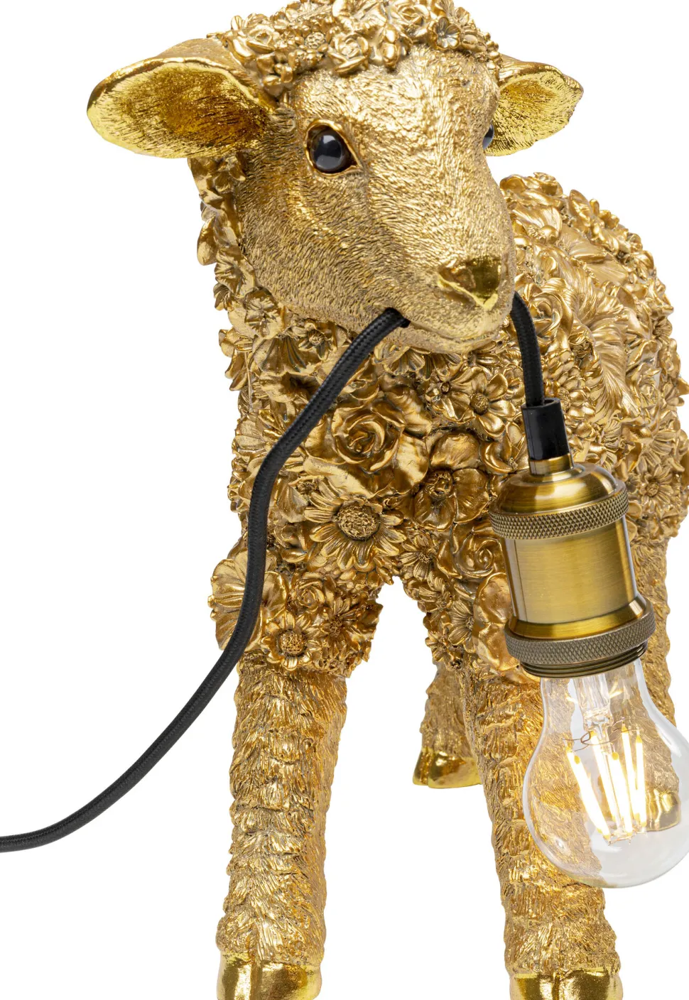 Tischleuchte Animal Flower Sheep Gold 36cm