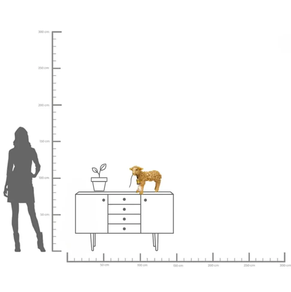 Tischleuchte Animal Flower Sheep Gold 36cm