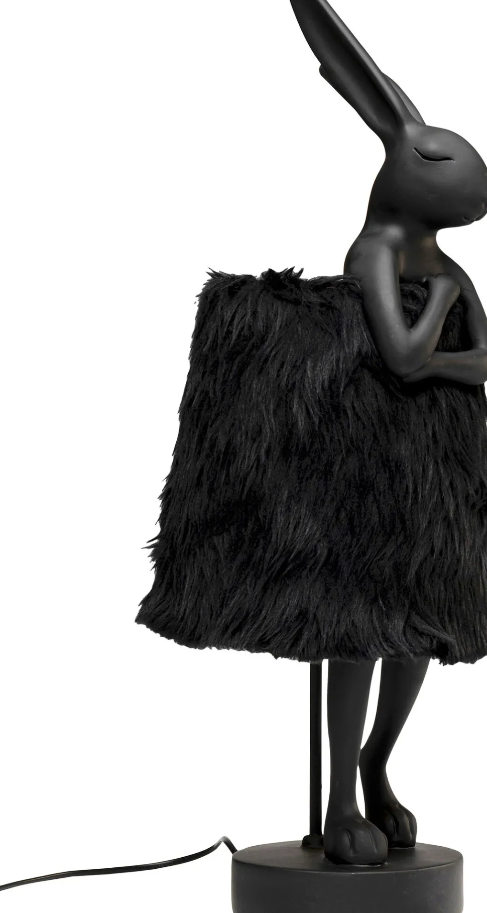 Tischleuchte Animal Rabbit Fur Schwarz/Gold 68cm