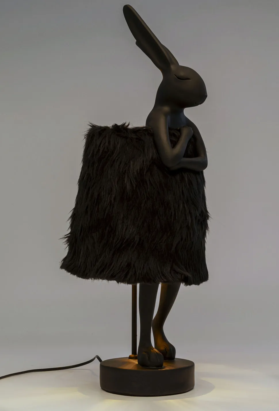 Tischleuchte Animal Rabbit Fur Schwarz/Gold 68cm