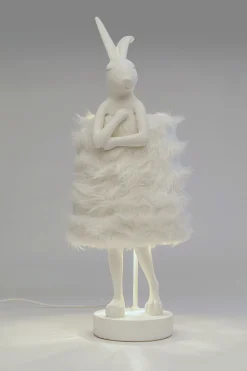 Tischleuchte Animal Rabbit Fur Weiß/Silber 68cm
