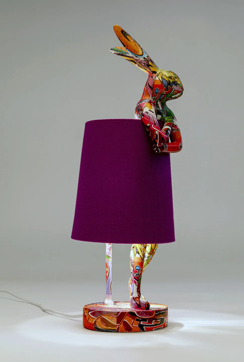 Tischleuchte Animal Rabbit Graffiti/Lila 50cm