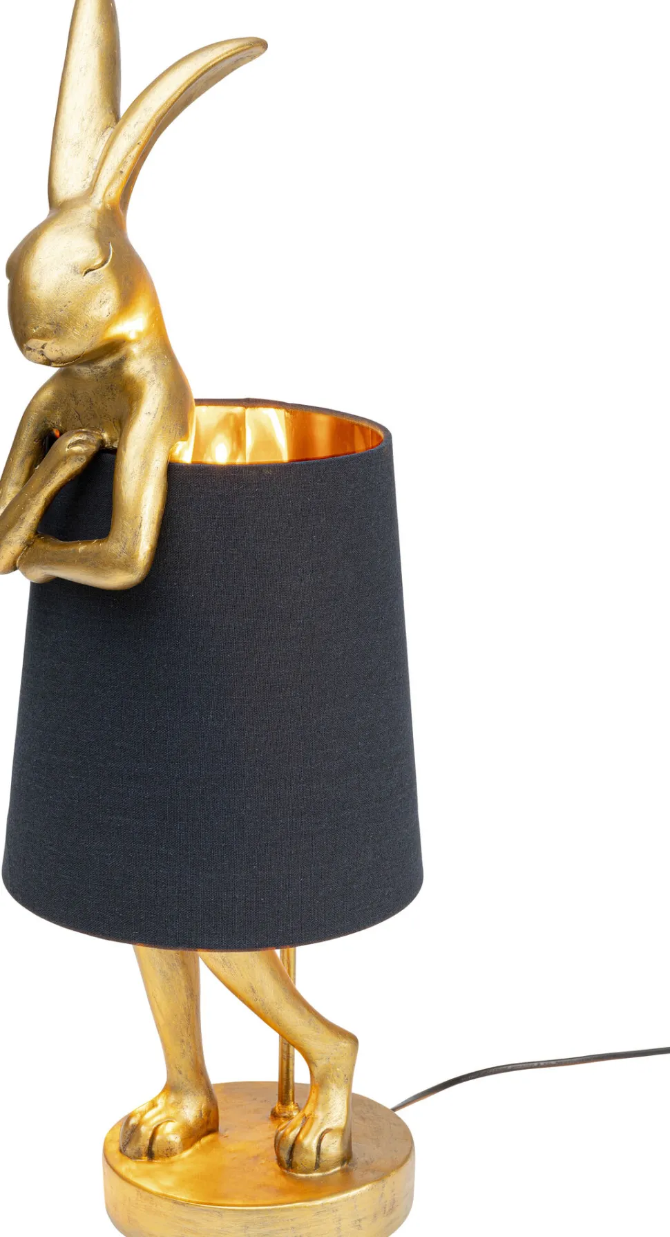 Tischleuchte Animal Rabbit Gold/Schwarz 68cm