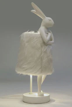 Tischleuchte Animal Rabbit Fur Weiß/Silber 50cm