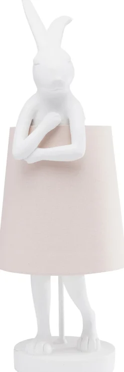 Tischleuchte Animal Rabbit Weiß/Rosa 68cm