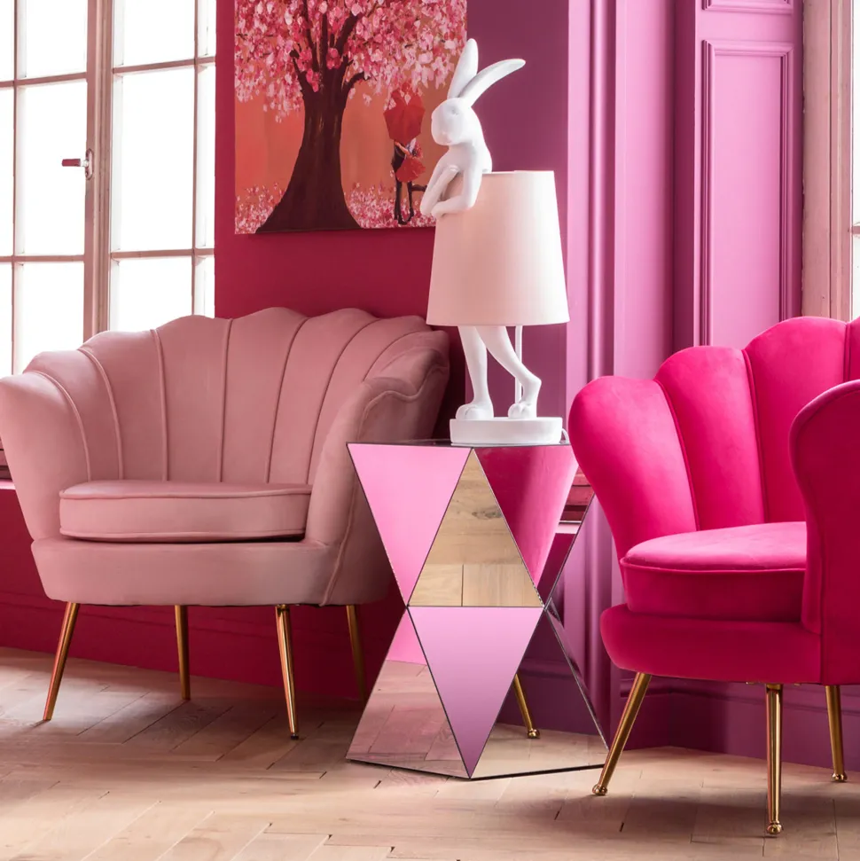 Tischleuchte Animal Rabbit Weiß/Rosa 68cm