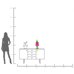 Tischleuchte Animal Rabbit Grün/Pink 50cm