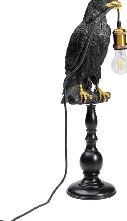Tischleuchte Animal Sitting Crow Matt Schwarz 61cm