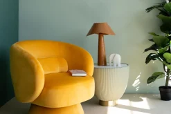 Tischleuchte Cloudy Rund Orange 49cm