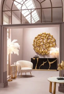 Tischleuchte Feather Palm Weiß 60cm