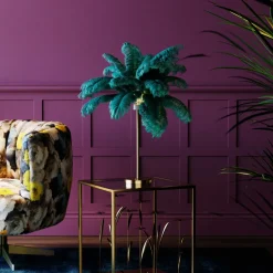 Tischleuchte Feather Palm Grün 60cm