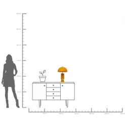 Tischleuchte Josy Gelb 51cm