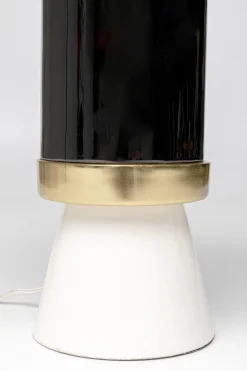 Tischleuchte Josy Weiß Schwarz 51cm