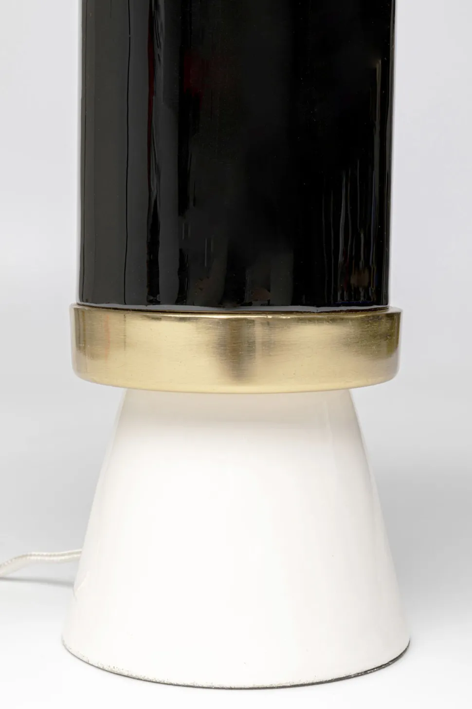 Tischleuchte Josy Weiß Schwarz 51cm