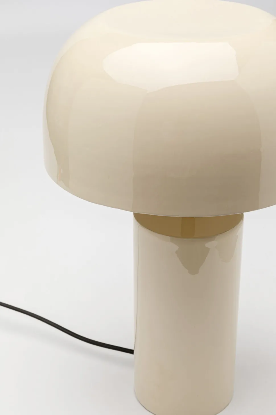 Tischleuchte Loungy Ecru Weiß 38cm