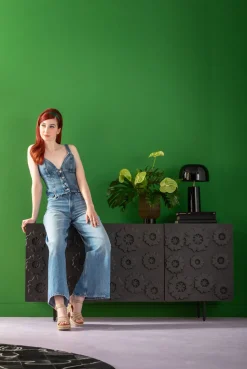 Tischleuchte Loungy Schwarz 38cm