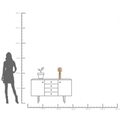 Tischleuchte Maya Beige 39cm