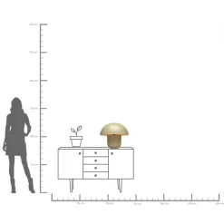 Tischleuchte Mushroom Hellgrün 44cm