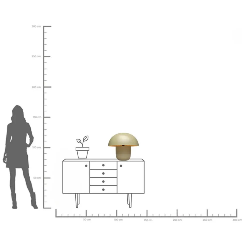 Tischleuchte Mushroom Hellgrün 44cm