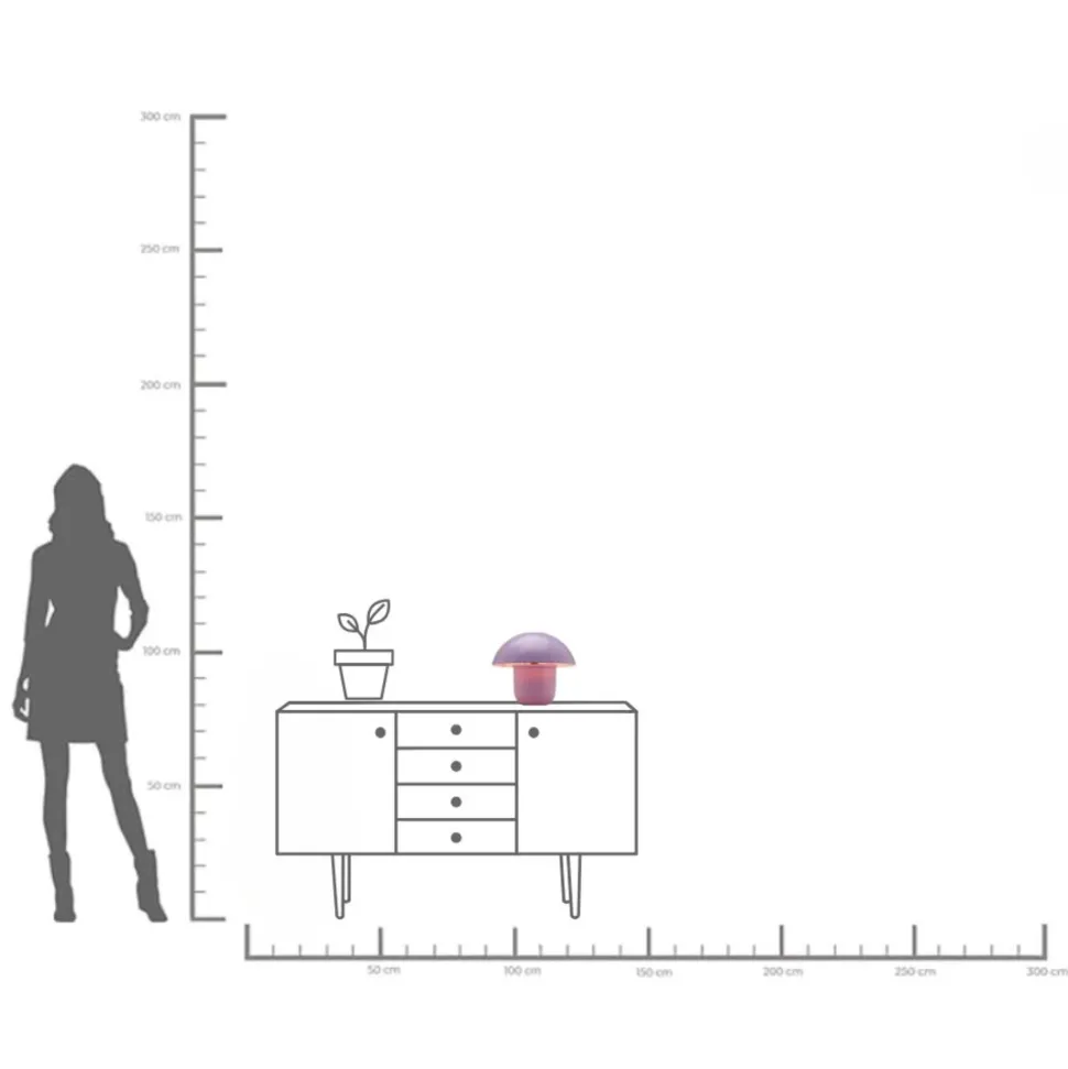 Tischleuchte Mushroom Lila 27cm