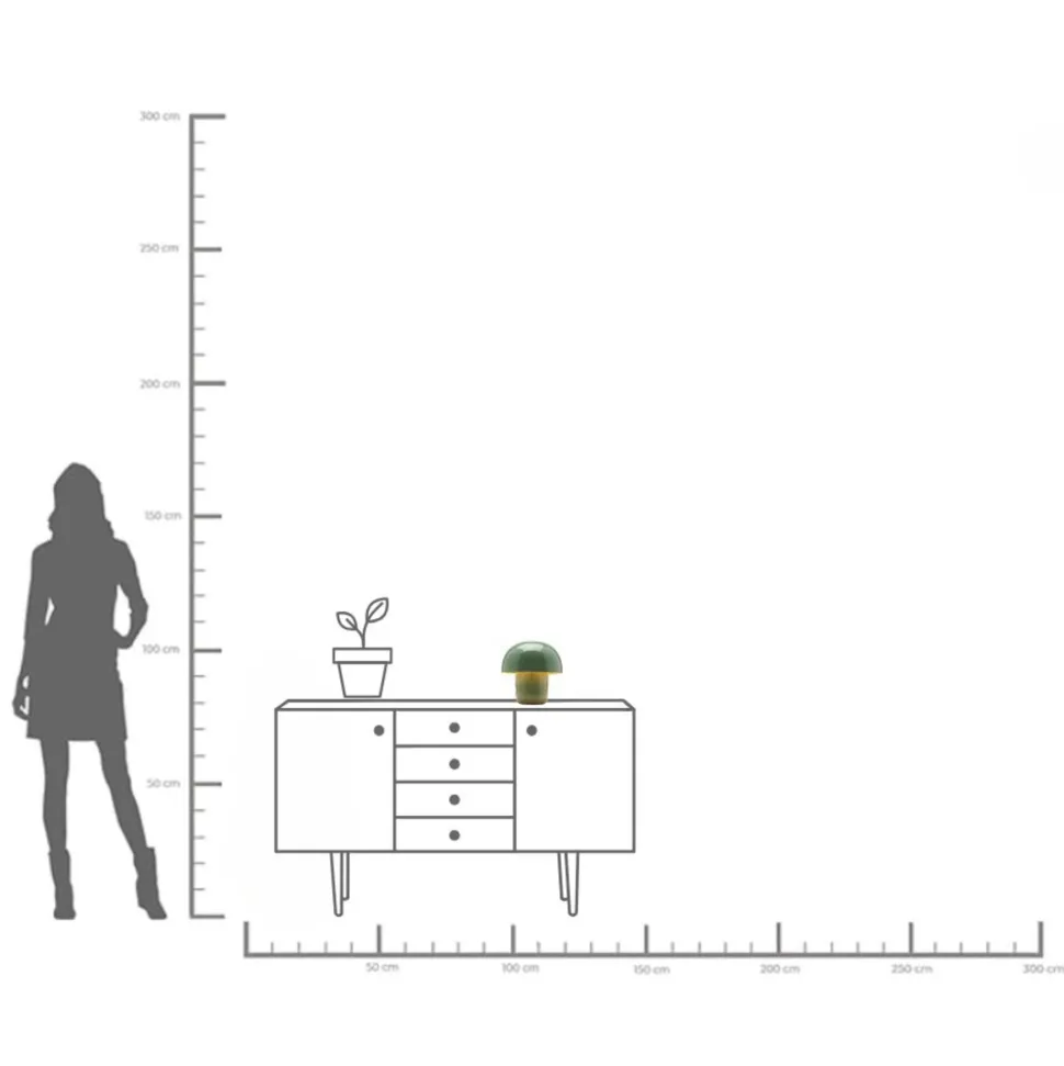 Tischleuchte Mushroom Salbei 20cm