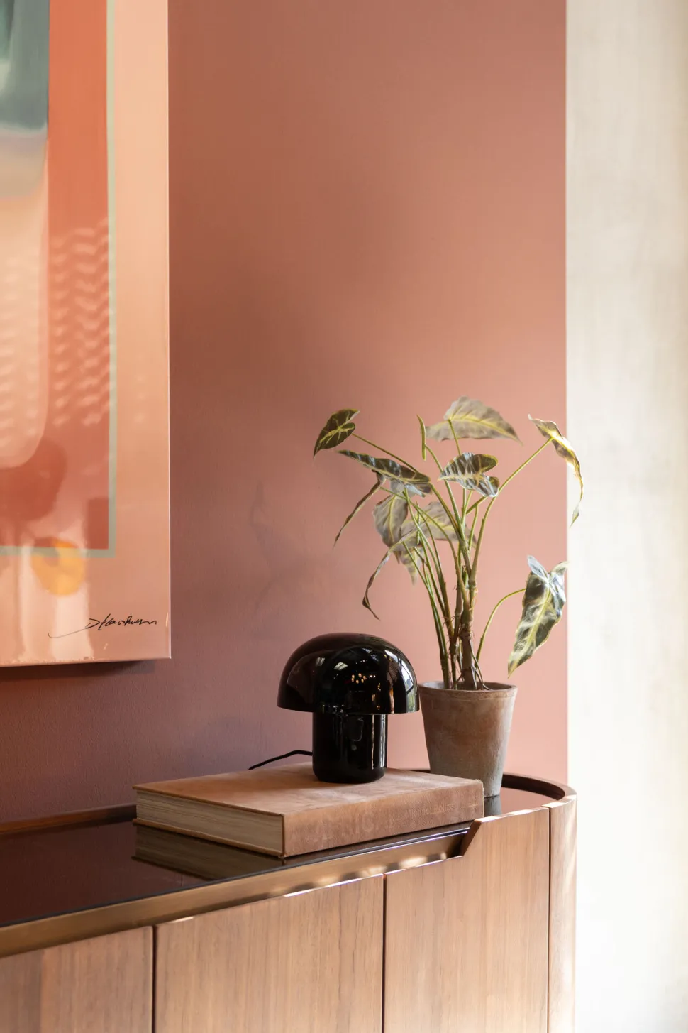 Tischleuchte Mushroom Schwarz 20cm