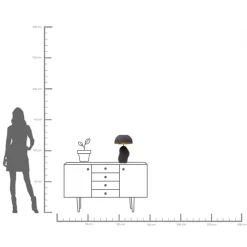 Tischleuchte Nube Schwarz 48cm