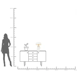 Tischleuchte Nube Weiß 48cm