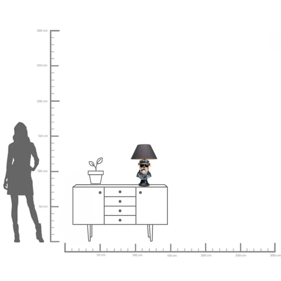 Tischleuchte Punk Dog 57cm